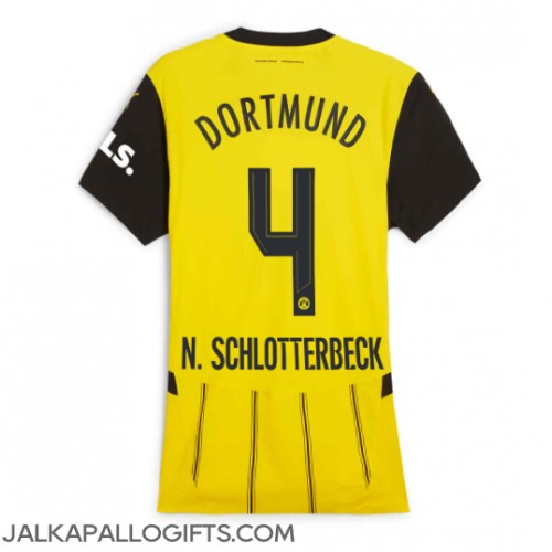 Borussia Dortmund Nico Schlotterbeck #4 Kotipaita Naiset 2024-25 Lyhythihainen